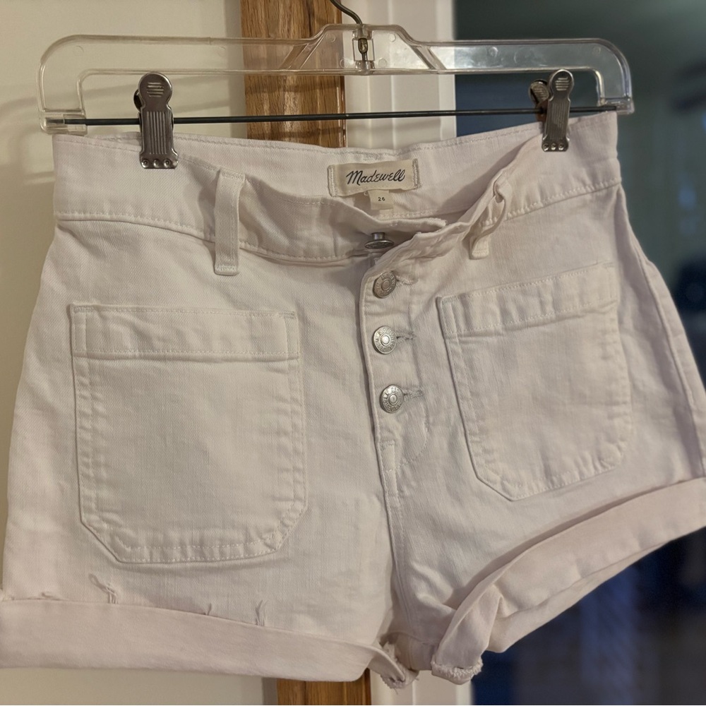 Madewell Women's White Denim Shorts